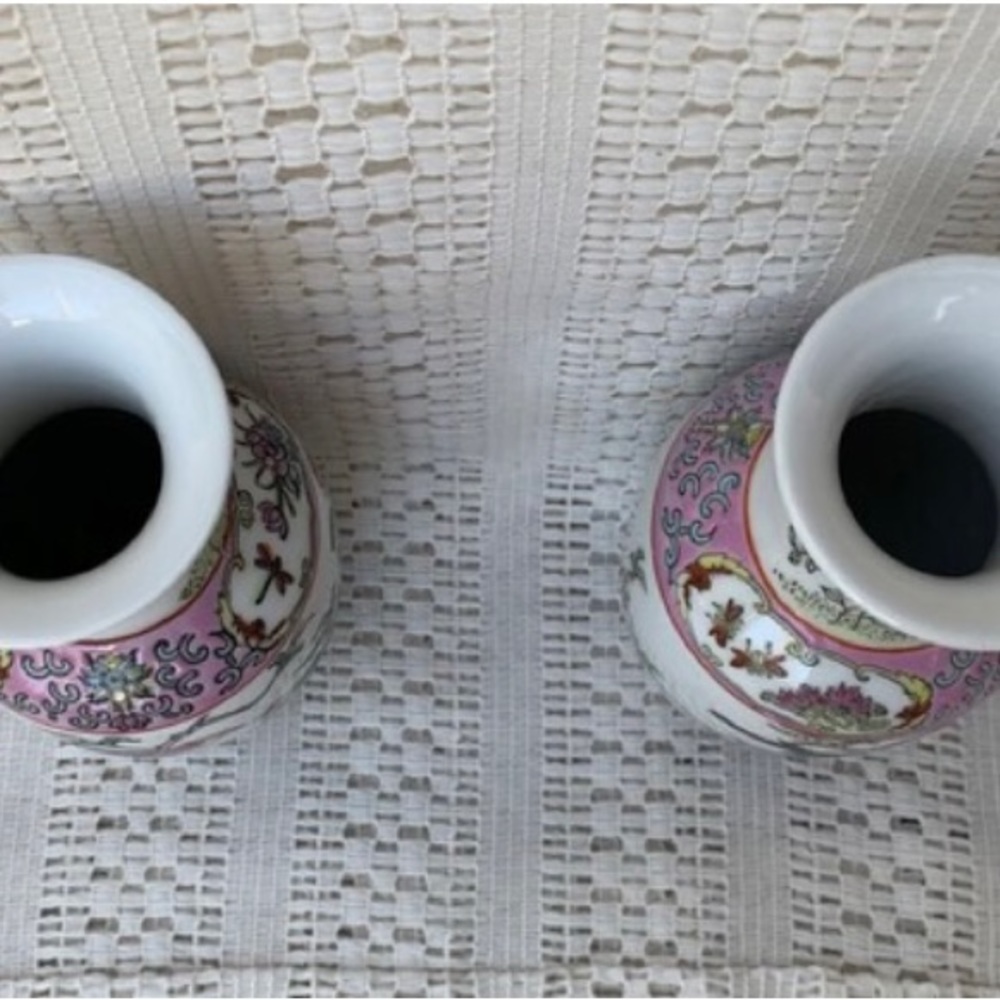 Pair Toyo Birdsong Vases - Picture 5 of 10